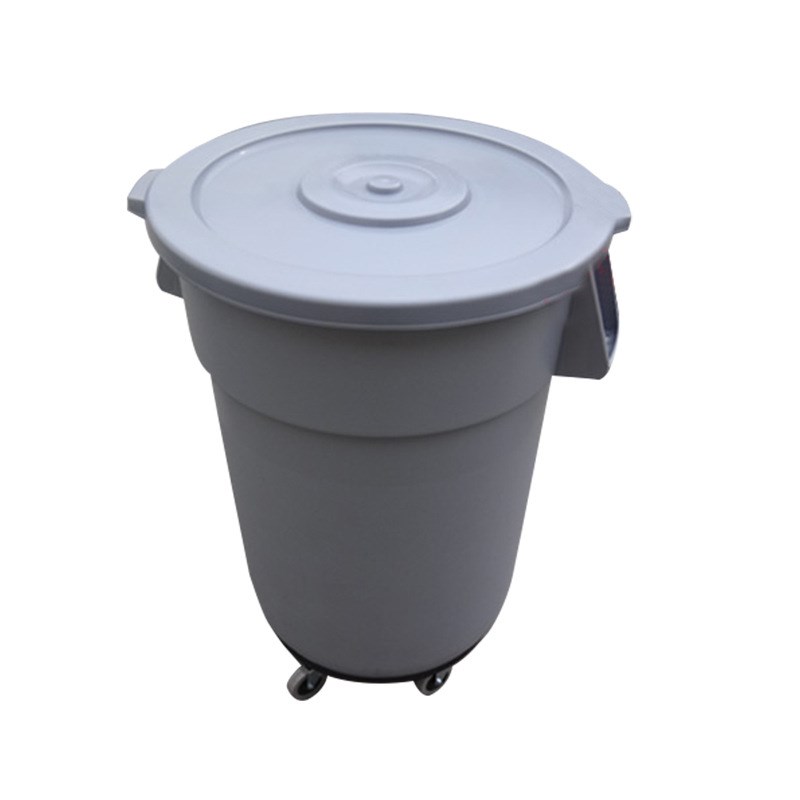 塑料水桶加厚圆形 PP户外工业超大垃圾桶 酒店饭店厨X房带轮子水