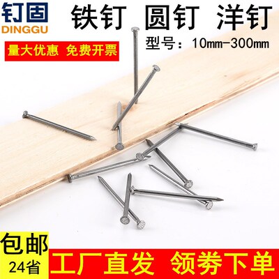 加工铁钉圆钉洋钉建筑模板钉10mm-500mm长短粗细可