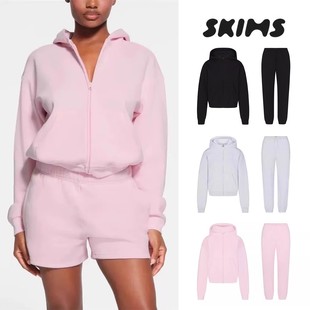 fleece经典 cotton skims卫衣卫裤 百搭袋鼠口宽松连帽套装 现货