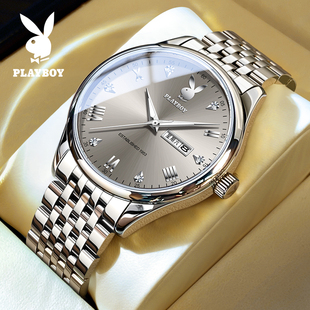 手表机械夜光防水品牌男友礼物电子石英腕表 花花公子男士 正品 新款