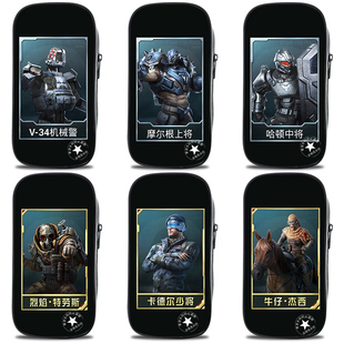 哈顿中将 烈焰特劳斯大容量笔袋中小学生铅笔袋和平精英地铁逃生文具盒炫酷潮流多功能男孩子拉链帆布笔盒潮
