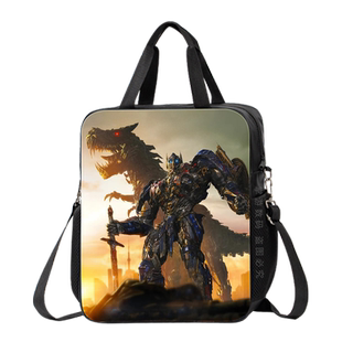 变形金刚擎天柱美术袋兴趣班补课包大黄蜂机甲战士初中生补习袋儿童手提包帆布袋男孩子小学生斜挎包双肩书包