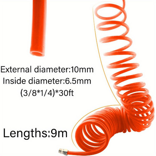 1pc 1/4 Inch id x 30 ft Polyurethane Recoil Air Hose空气软管