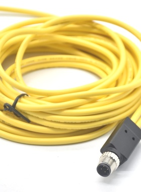 航空插头M12 4芯Acode公插头一分二连接器M8公母接头