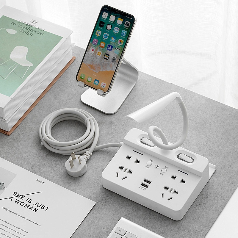 多功能带USB台灯插座插排接线板转换排插延长线板长线插座插排