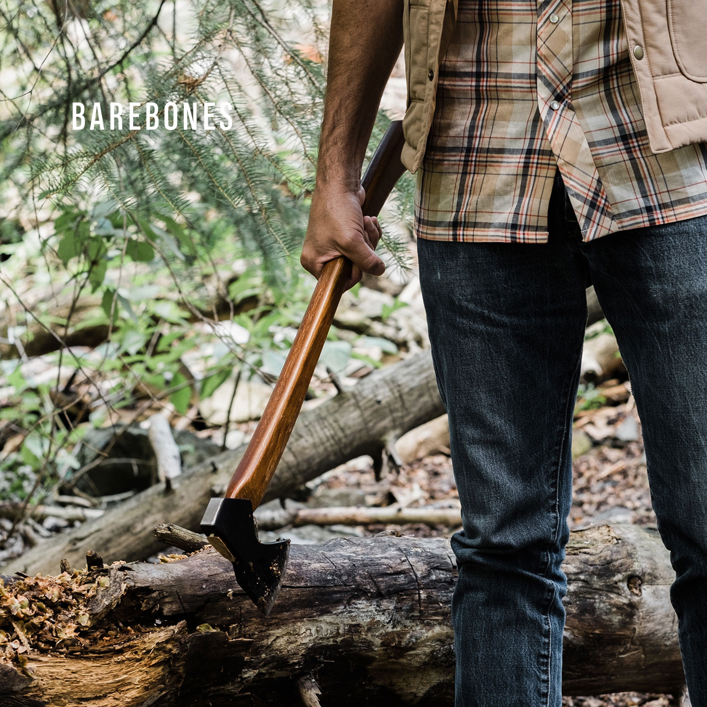 BAREBONES北邦户外营地伐木斧野营碳钢开山斧山核桃手柄劈柴工具