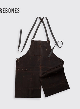 BAREBONES北邦工匠皮围裙户外多功能防油水耐脏水牛真皮厨师围裙