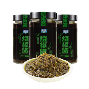 渝美滋烧椒酱农家自制炭烧椒酱开味拌饭剁椒酱拌面下饭辣椒酱瓶装