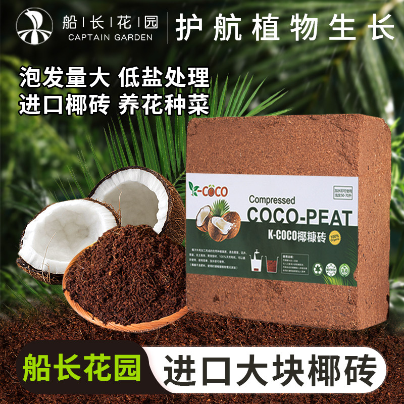 椰砖营养土养花植物通用种菜土壤多肉种植土进口脱盐椰糠大块耶砖
