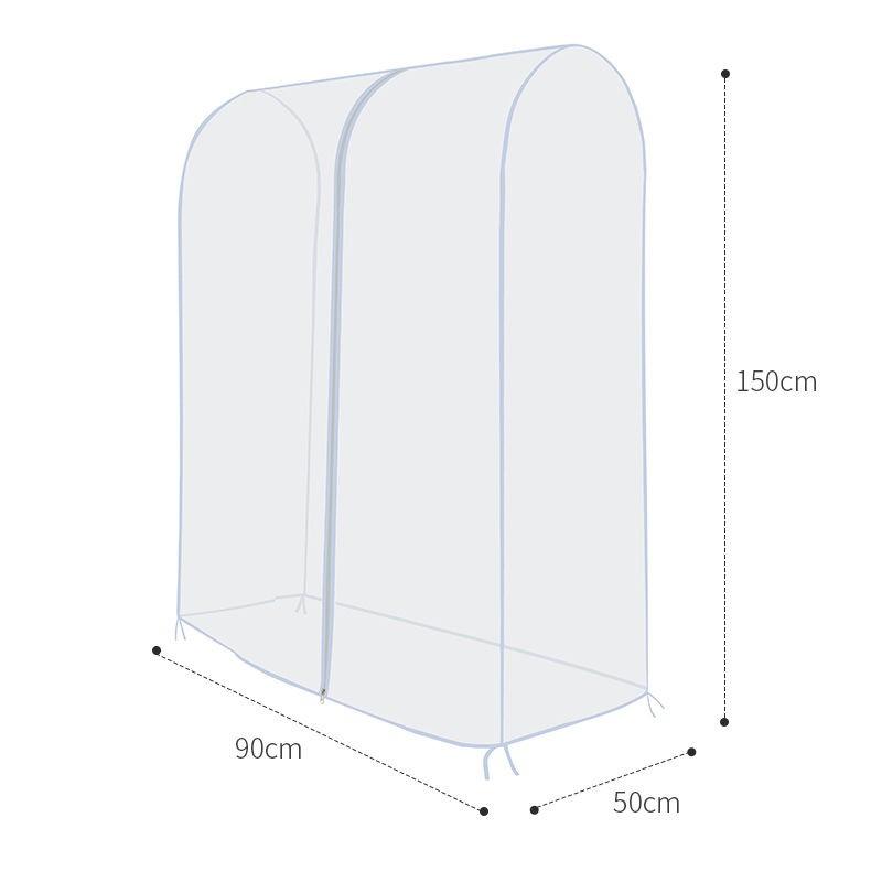 落地衣架防尘罩布立明加宽遮尘布大号透体遮灰布家W用晾衣架遮i.