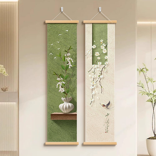 法式花香四溢玄关挂画