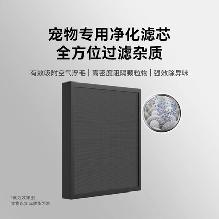 bures百而思宠物空气净化器吸猫毛AP300A滤芯初效滤网过滤棉片