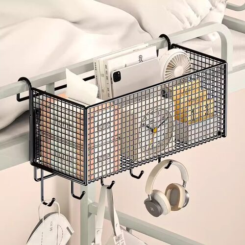 厂家供应床边挂篮子床头置物架墙上挂架悬挂床上挂钩宿舍上铺架子