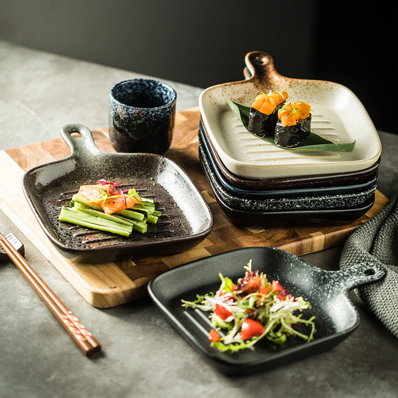 创意陶瓷带手柄烤盘烘培微波炉