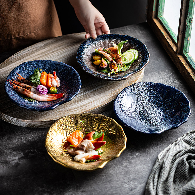 日式料理店北方川菜店火锅店餐具陶瓷盘子备菜盘创意鱼盘肉盘菜盘,餐饮具,盘,淘宝优惠券,粉丝福利购,淘宝优惠卷