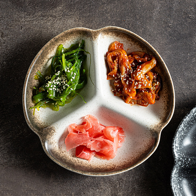 创意分格盘陶瓷小吃盘点心盘日式料理寿司盘刺身盘精致菜色盘商用