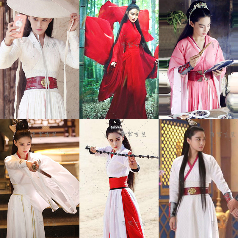 影视边城浪子张馨予同款汉服棉麻女侠侠女古装雪纺仙女魏晋演出服