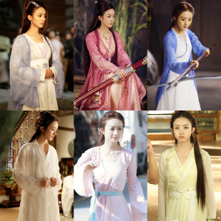 影视古装楚乔传同款古装汉服女武侠剑客服仙女服赵丽颖侠女演出服