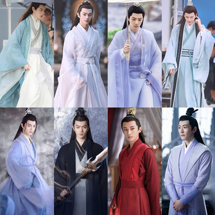 影视古装千古玦尘同款男士汉服仙侠剑客服飘逸侠客服舞台剧演出服