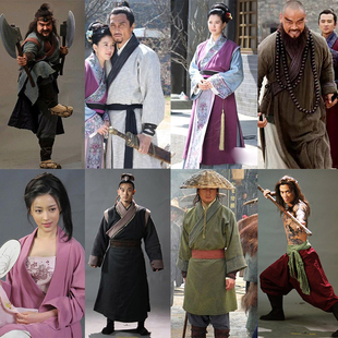 新水浒传武松潘金莲宋江同款影视古装宋朝男女棉麻群演武侠演出服