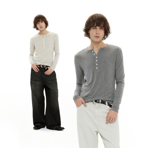 DIMC天丝羊毛合身长袖T恤