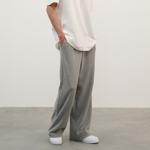 休闲直筒磨毛黑灰两色卫裤