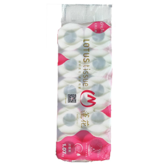 莲花卷纸10卷3层加厚原生木浆手纸家用实惠装卷筒纸厕纸卫生纸