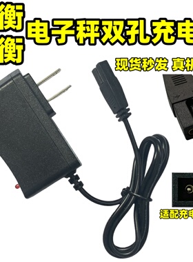 适用英衡YH-T2电子台秤药材秤克秤TCS电子秤双孔充电器三孔电源线