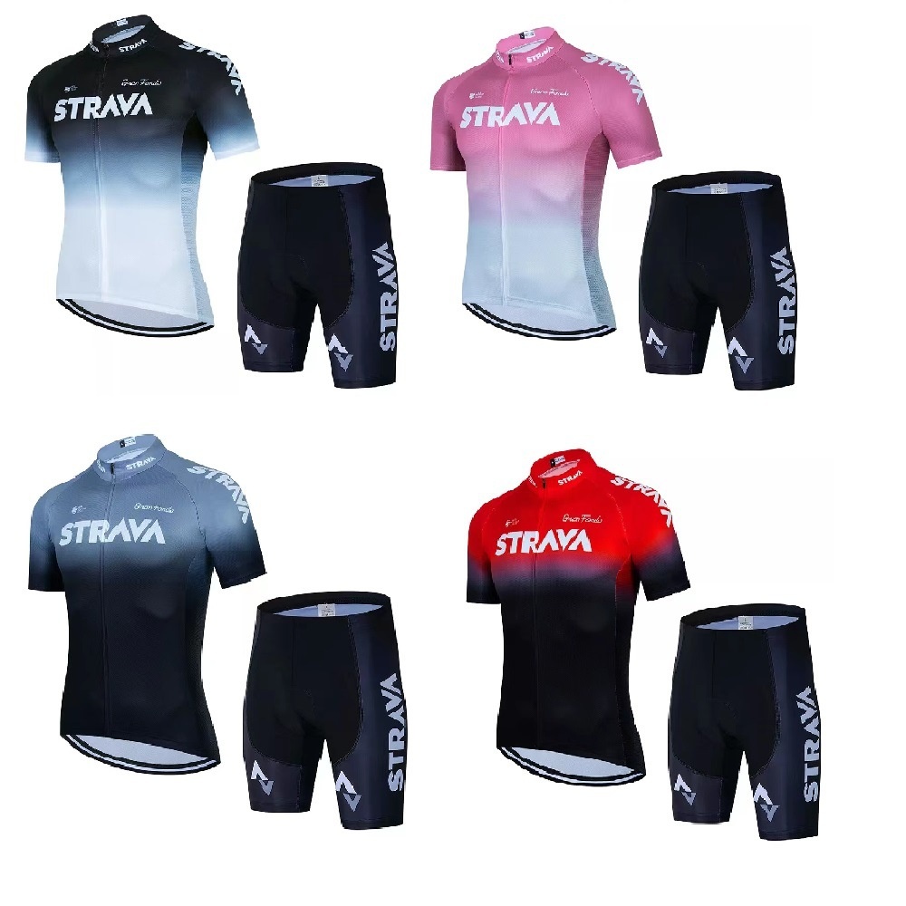 2025STRAVA夏季户外自行车骑行服男女短袖公路山地车骑行透气装备