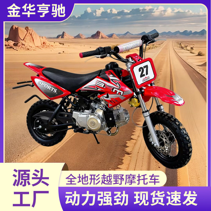 两轮小越野摩托车儿童入门无级变速110cc赛车迷你山地自动档跨境