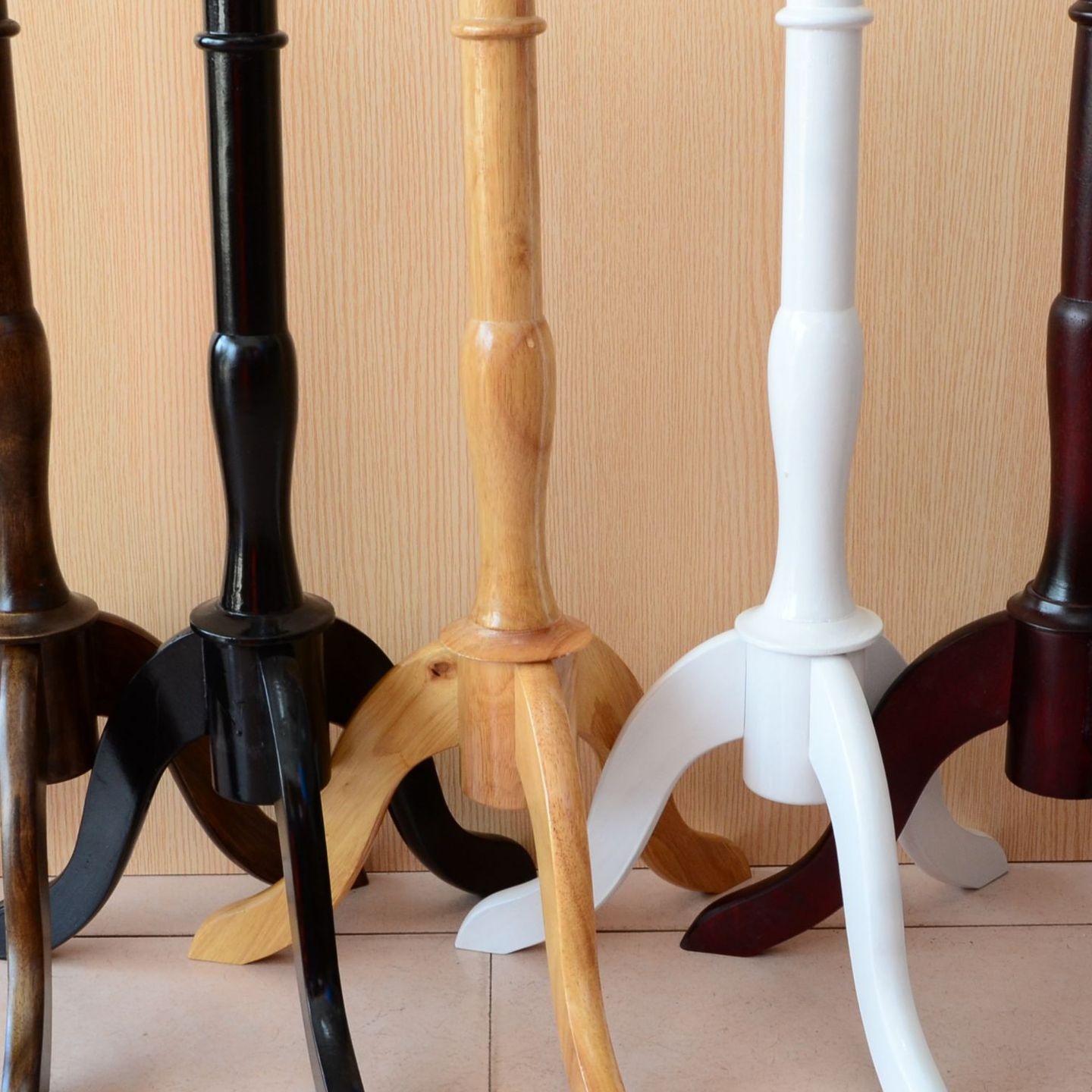 半身包布模特三角底座支架服装店男女人儿童人台道具实木三脚底座