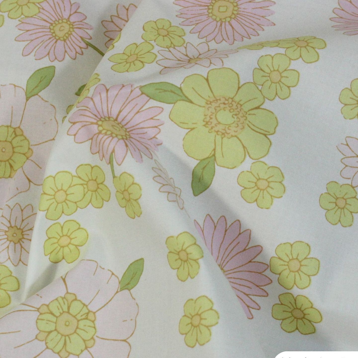 棉60支府绸白底花朵印花布女装衬衫连衣裙服装全工艺面料淘宝热款