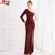 晚礼服女气质名媛宴会模特车模公司年会主持人单肩长款 连衣裙