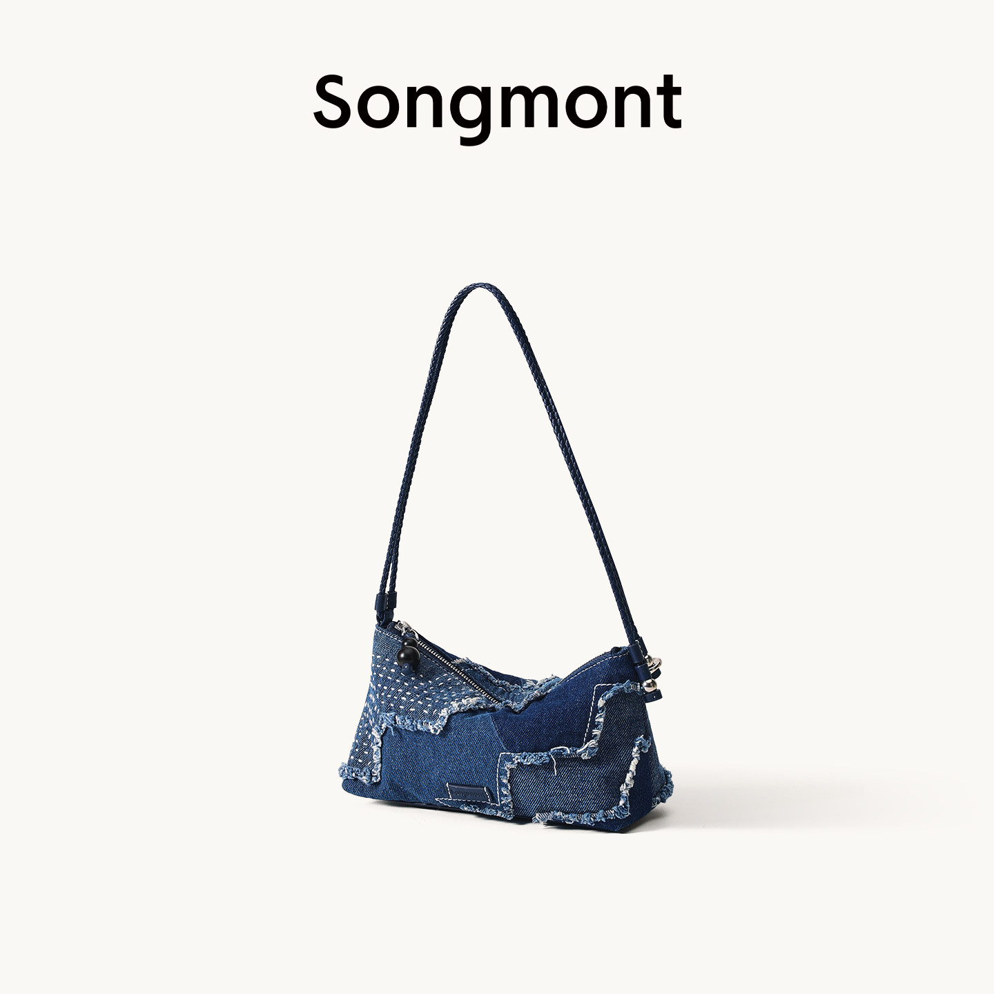 Songmont山下有松层蓝系列滩时麻将包夏季新款迷你单肩斜挎手机包