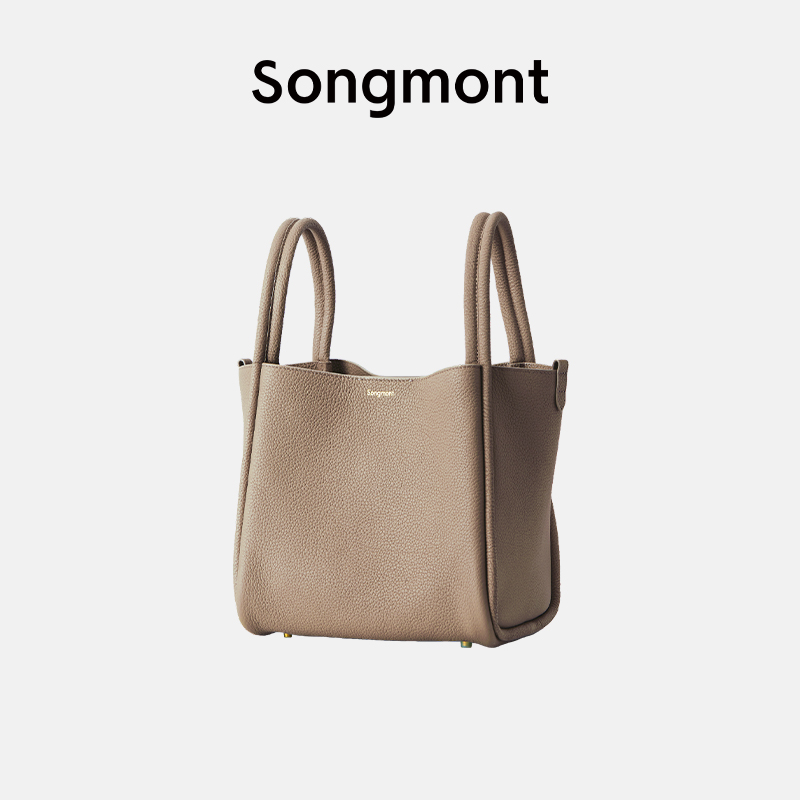 Songmont大号菜篮子系列女手拎包头层牛皮新款设计师单肩手提包