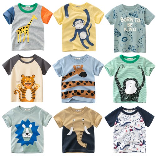 27kids品牌特价纯棉T恤短袖男童