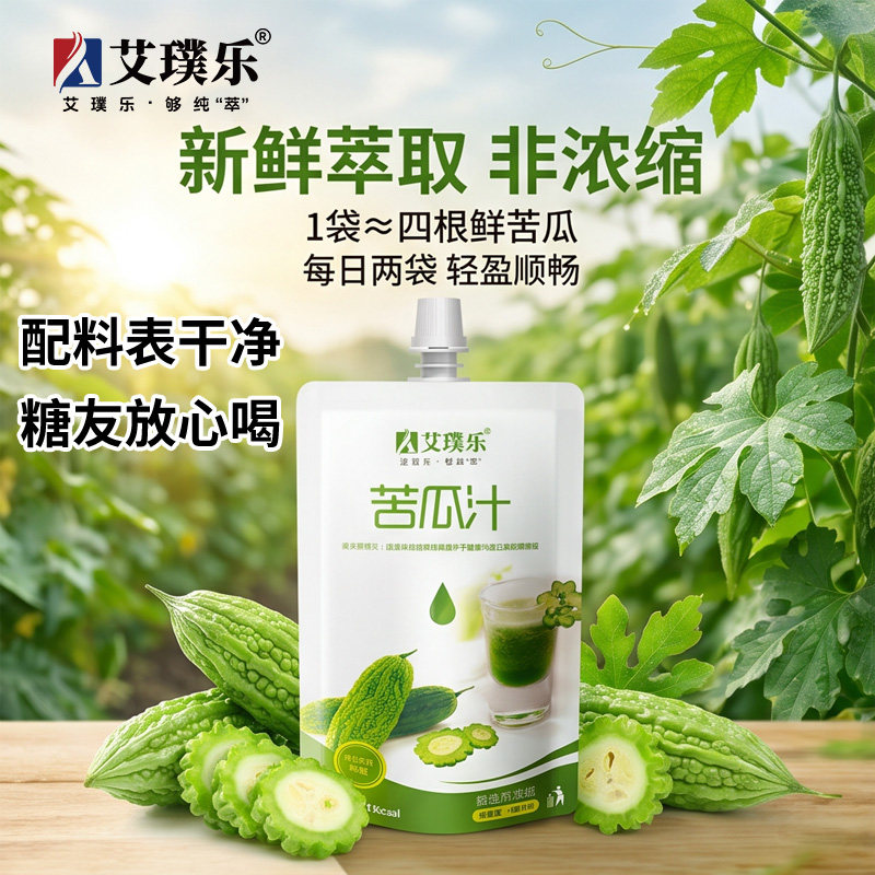 配料干净！三高人的苦瓜汁！
