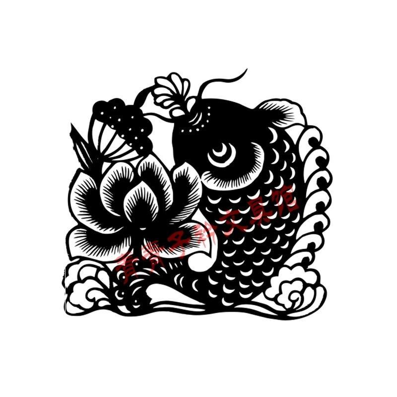 手工剪纸素材图样复印底稿黑白刻纸图案a4大小送红纸学生手工课