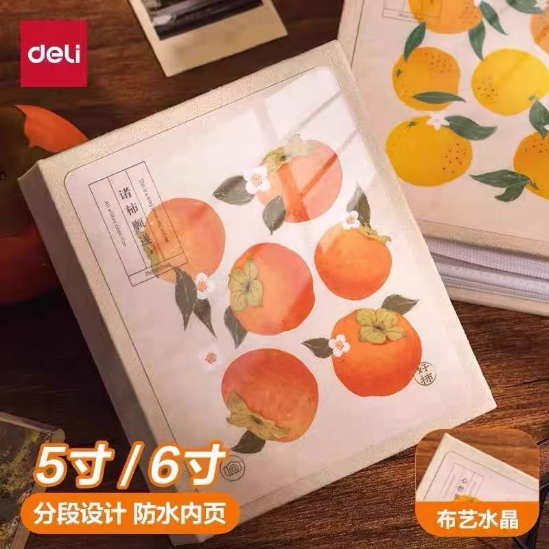 得力6寸相册纪念册家庭大容量宝宝儿童成长记录照片5寸影集收纳大容量家庭影集纪念册回忆册相册本照片