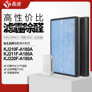 适配海尔空气净化器KJ210F-A180A/KJ211F-A180A除PM2.5过滤网滤芯