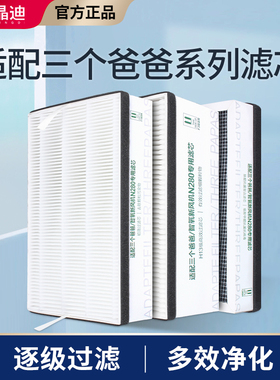 适配三个爸爸智氧新风滤芯N280/260空气净化器过滤网高达卫士M160