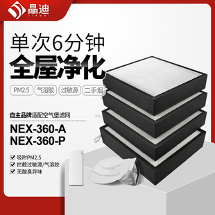适配空气堡AIRBURG壁挂式 新风机过滤芯NEX 360 P除雾霾滤网套装