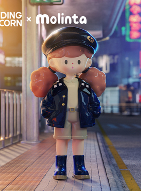 寻找独角兽 molinta复古港风盲盒爆米花妹妹手办盲盒摆件可爱礼物