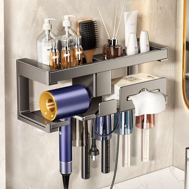 德国免打孔牙刷置物架卫生间漱口杯刷牙杯收纳壁挂电动牙膏牙刷架