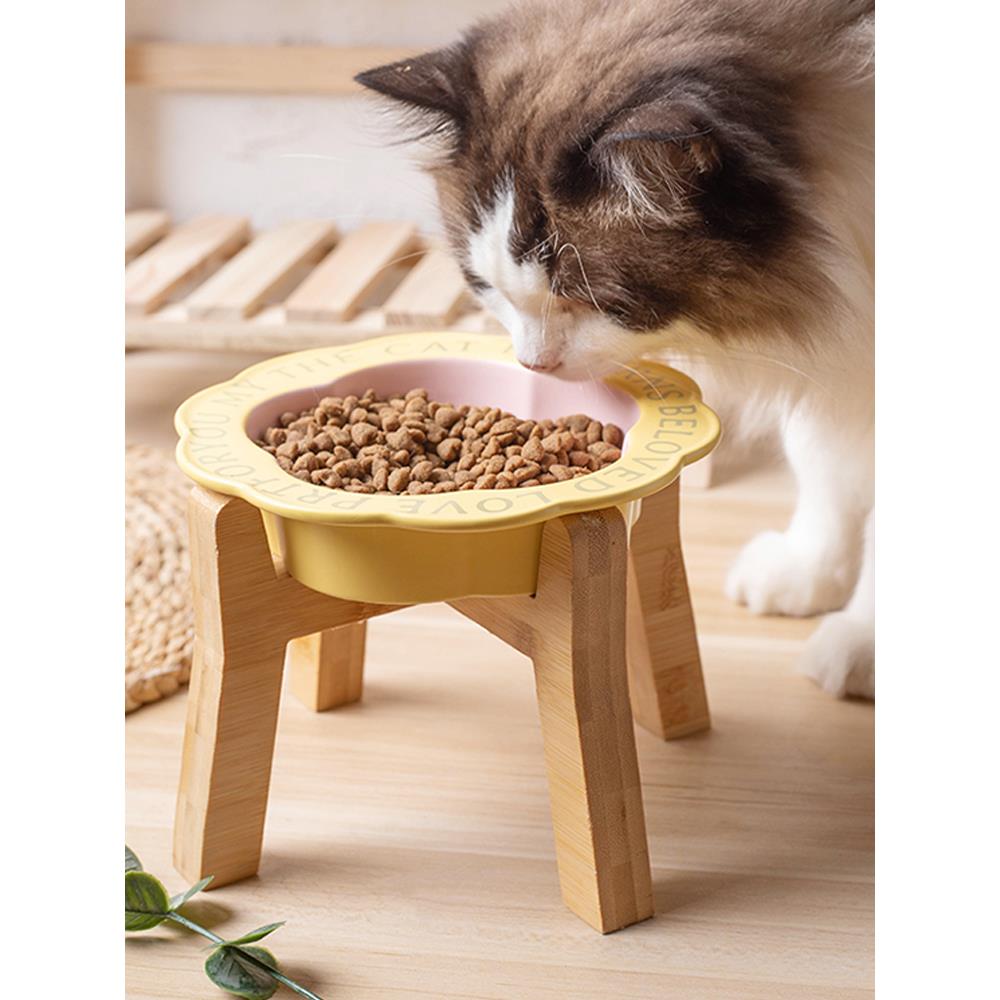 猫碗陶瓷架宠物幼猫高脚罐头零食狗狗专用不易打翻猫咪喝水碗