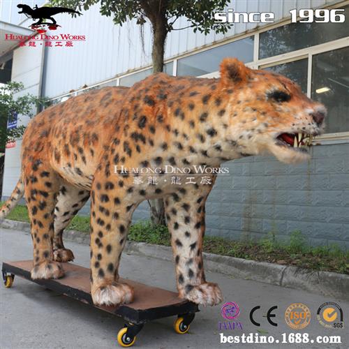 创意仿真动物摆件豹子老虎支持来图制作山海经神兽不夜城源头厂家
