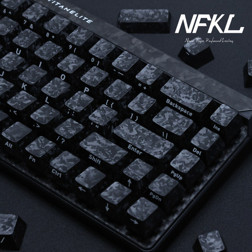 碳纤维纹理键帽  原厂高度119键适用ROG魔导士/美加狮磁轴 十字轴