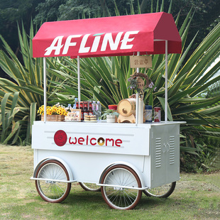 商场铁艺花车售货车移动摊位车小推车夜市地摊甩货展示台定制