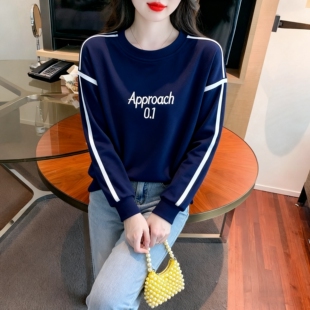 女装 美式 上衣秋衣外穿洋气大码 长袖 复古减龄卫衣女士2025春秋薄款