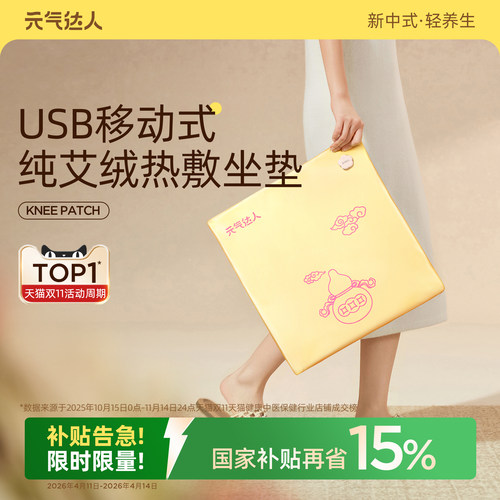 元气达人艾灸坐垫发热护腰臀